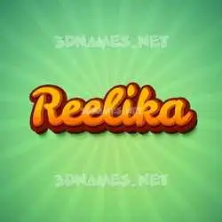 reelika in Green Rays style - 3D name wallpaper