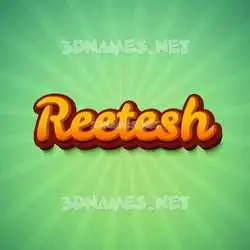 reetesh in Green Rays style - 3D name wallpaper