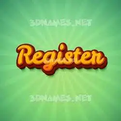 register in Green Rays style - 3D name wallpaper