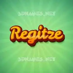 regitze in Green Rays style - 3D name wallpaper