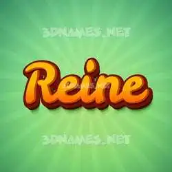 reine in Green Rays style - 3D name wallpaper