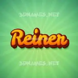 reiner in Green Rays style - 3D name wallpaper