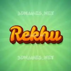 rekhu in Green Rays style - 3D name wallpaper