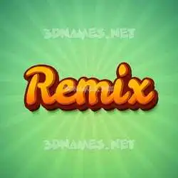 remix in Green Rays style - 3D name wallpaper