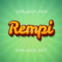 rempi in Green Rays style - 3D name wallpaper