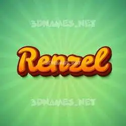 renzel in Green Rays style - 3D name wallpaper