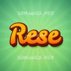 rese in Green Rays style - 3D name wallpaper