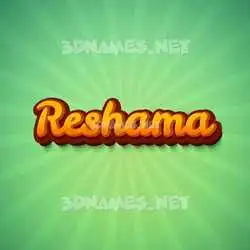 reshama in Green Rays style - 3D name wallpaper