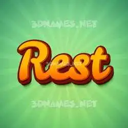 rest in Green Rays style - 3D name wallpaper
