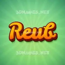 reub in Green Rays style - 3D name wallpaper