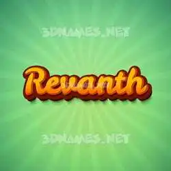 revanth in Green Rays style - 3D name wallpaper