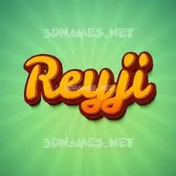 reyji in Green Rays style - 3D name wallpaper