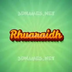 rhuaraidh in Green Rays style - 3D name wallpaper