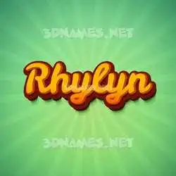 rhylyn in Green Rays style - 3D name wallpaper