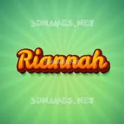 riannah in Green Rays style - 3D name wallpaper