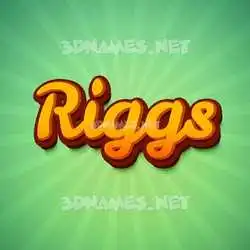 riggs in Green Rays style - 3D name wallpaper