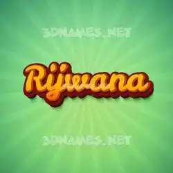 rijwana in Green Rays style - 3D name wallpaper