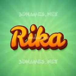 rika in Green Rays style - 3D name wallpaper