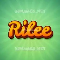 rilee in Green Rays style - 3D name wallpaper