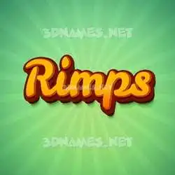 rimps in Green Rays style - 3D name wallpaper