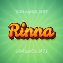 rinna in Green Rays style - 3D name wallpaper