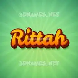 rittah in Green Rays style - 3D name wallpaper