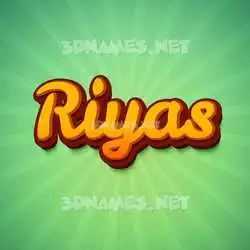 riyas in Green Rays style - 3D name wallpaper