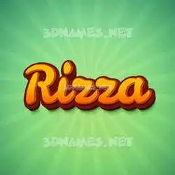 rizza in Green Rays style - 3D name wallpaper