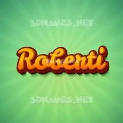 roberti in Green Rays style - 3D name wallpaper