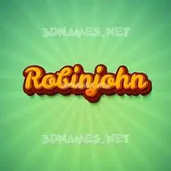robinjohn in Green Rays style - 3D name wallpaper