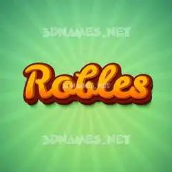 robles in Green Rays style - 3D name wallpaper