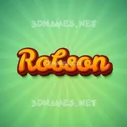 robson in Green Rays style - 3D name wallpaper