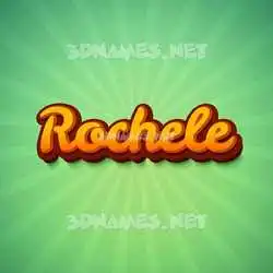 rochele in Green Rays style - 3D name wallpaper