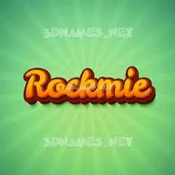 rockmie in Green Rays style - 3D name wallpaper