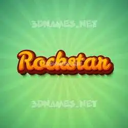 rockstar in Green Rays style - 3D name wallpaper