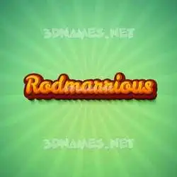 rodmarrious in Green Rays style - 3D name wallpaper