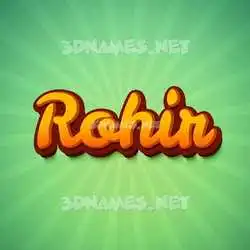rohir in Green Rays style - 3D name wallpaper