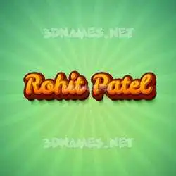 rohit patel in Green Rays style - 3D name wallpaper