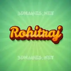rohitraj in Green Rays style - 3D name wallpaper