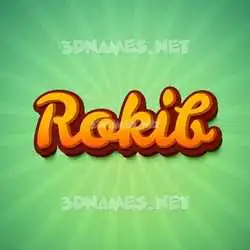 rokib in Green Rays style - 3D name wallpaper