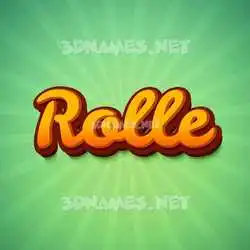 rolle in Green Rays style - 3D name wallpaper
