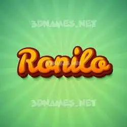 ronilo in Green Rays style - 3D name wallpaper