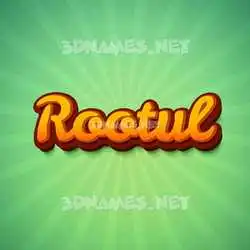 rootul in Green Rays style - 3D name wallpaper