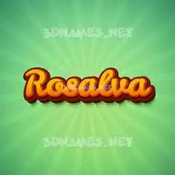 rosalva in Green Rays style - 3D name wallpaper