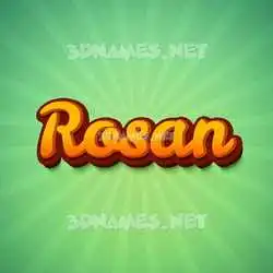 rosan in Green Rays style - 3D name wallpaper