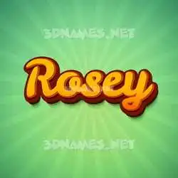 rosey in Green Rays style - 3D name wallpaper