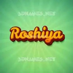 roshiya in Green Rays style - 3D name wallpaper