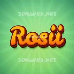 rosii in Green Rays style - 3D name wallpaper
