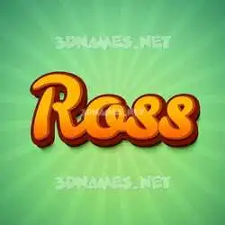 ross in Green Rays style - 3D name wallpaper