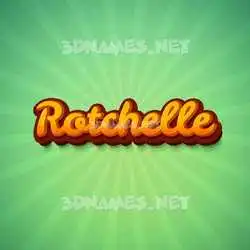 rotchelle in Green Rays style - 3D name wallpaper